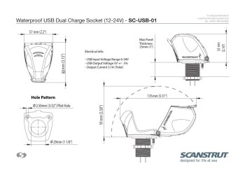 Scanstrut USB Ladesteckdose SC-USB-01
