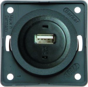 Philippi Lade-Steckdose USB für Dosen-System DS, Schwarz 12V